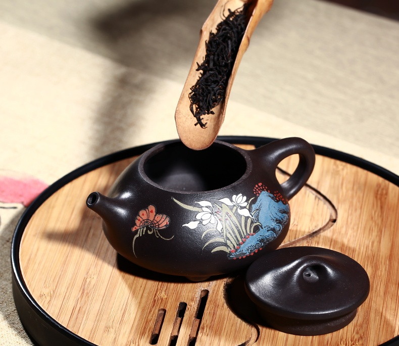 石瓢手工紫砂壺，精致典雅紫砂壺